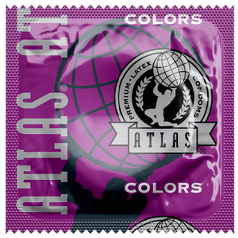 Atlas Rainbow colors condoms
