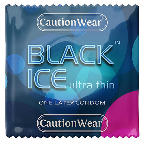 Black Ice  Condoms | Caution Wear Brand