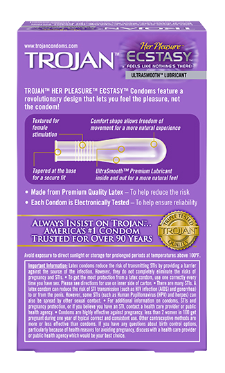 Trojan Her Pleasure Ecstasy Condoms - All Condoms Trojan Her Pleasure Ecstasy Condoms - All Condoms