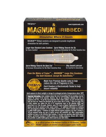 Trojan Magnum Ribbed condoms - All Condoms Trojan Magnum Ribbed condoms - All Condoms