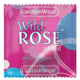 Wild Rose Ribbed Condoms