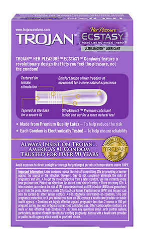 Trojan Her Pleasure Ecstasy Condoms - All Condoms Trojan Her Pleasure Ecstasy Condoms - All Condoms