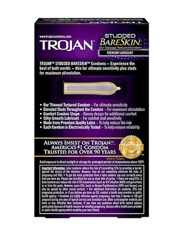 Trojan Bareskin Studded Condoms - All Condoms Trojan Bareskin Studded Condoms - All Condoms