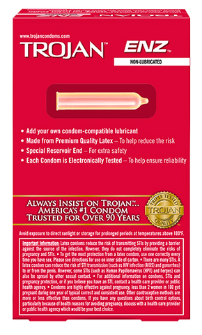 Trojan ENZ Non Lubed Condoms - All Condoms Trojan ENZ Non Lubed Condoms - All Condoms