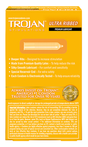 Trojan Ultra Ribbed Condoms - All Condoms Trojan Ultra Ribbed Condoms - All Condoms