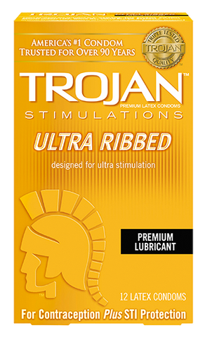 Trojan Ultra Ribbed Condoms - Allcondoms.com
